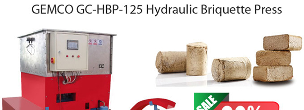 Hydraulic biomass briquette machine